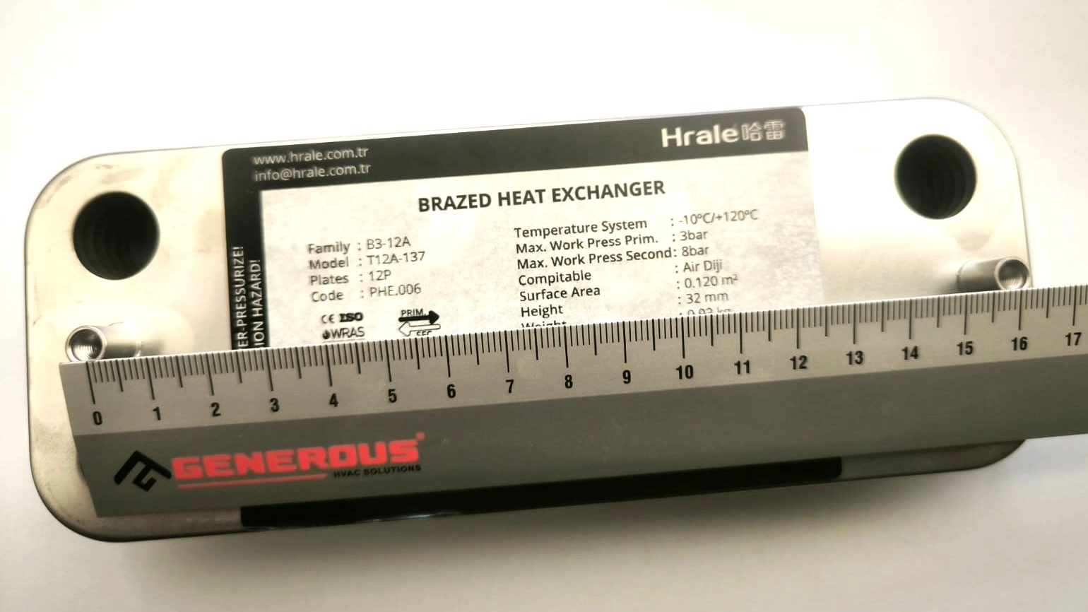 PLAKA EŞANJÖR ÖNAYSAN 12 PLAKA AIRFEL ECO5 LUNA5 YENİ BAYMAK 160 MM